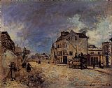 Johan Barthold Jongkind Canvas Paintings - Faubourg Saint-Jacques, the Stagecoach
